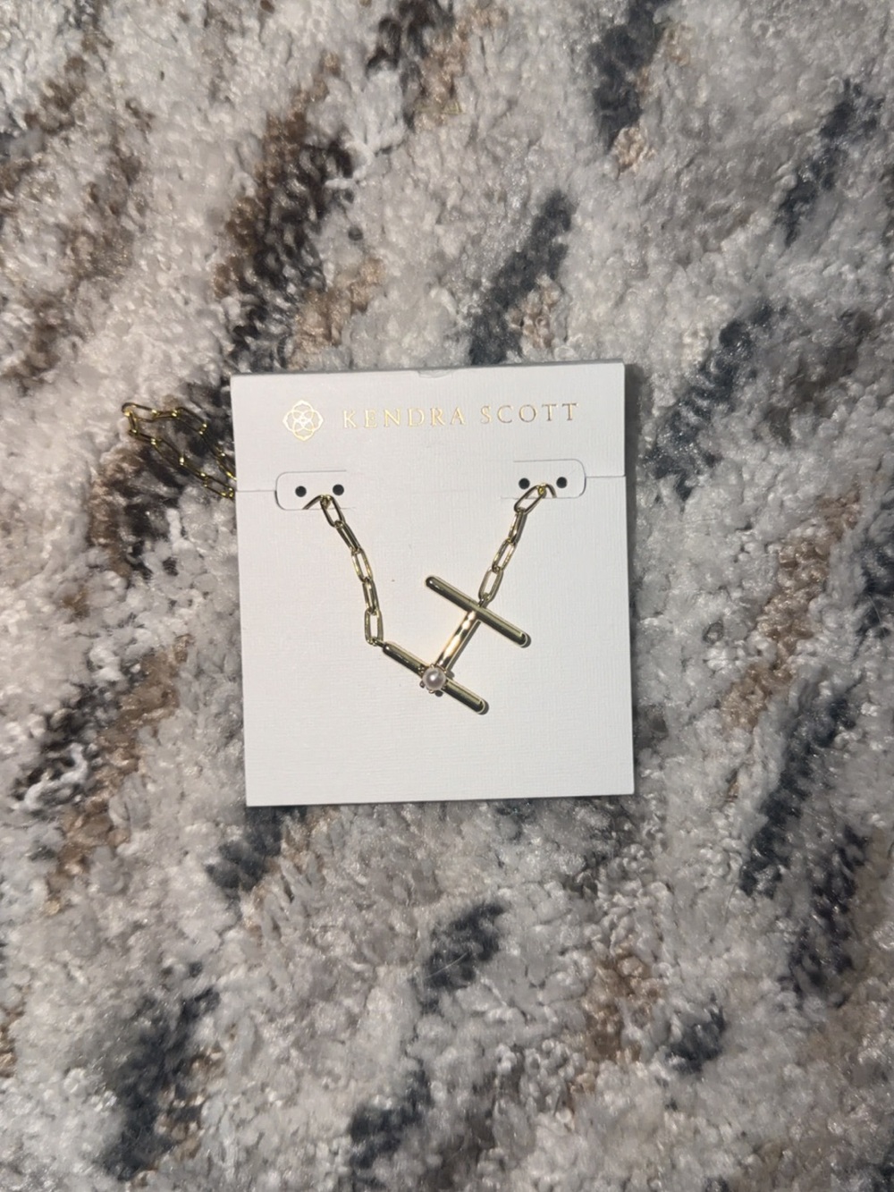 Kendra Scott Gold H Necklace
